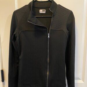The Base Moto Black Asymmetrical Zip Jacket Black Women's M